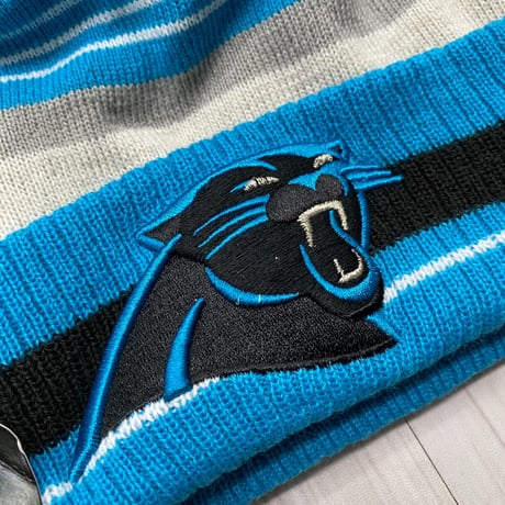 NEWERA USA ニューエラ NFL カロライナ パンサーズ Panthers 公式 ポンポン付き ニット帽