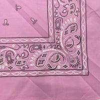 ペイズリー バンダナ Paisley Bandana ヴィンテージ調 大判サイズ 55cm 薄ピンク (BNDN93)