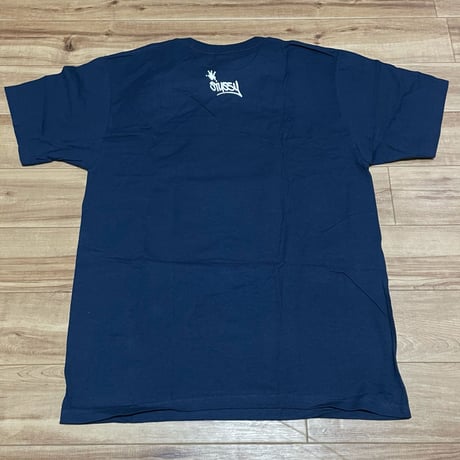 【M】 Stussy ステューシー 8Ball Man 半袖 Tシャツ HIPHOP 西海岸 ストリート 紺 ネイビー (51)