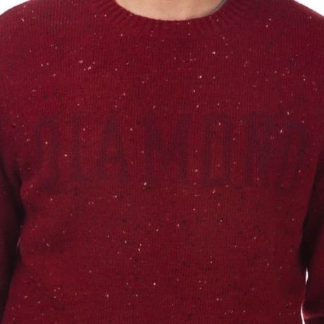 Diamond Supply ダイヤモンドサプライ College Knit ウール セーター MIX ミックスカラー バーガンディ