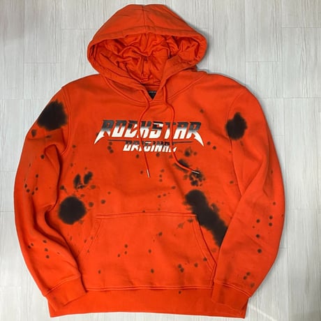 USAブランド ROCKSTAR ORIGINAL TAPペインターパーカー RED プルオーバー