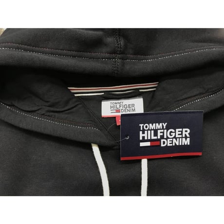 TOMMY HILFIGERトミーヒルフィガー BROOK プルオーバー パーカー 刺繍ロゴ 黒