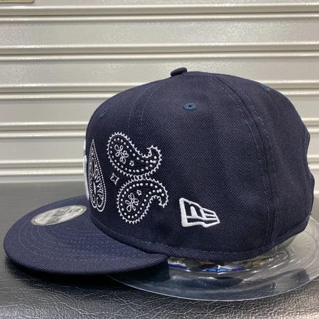 USA限定 Newera ニューエラ 9FIFTY ペイズリー スナップバック MLB 紺 NY ヤンキース yankees