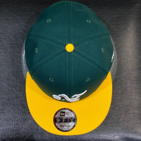 USA限定 Newera ニューエラ 9FIFTY アップサイドダウンロゴ スナップバック MLB アスレチックス