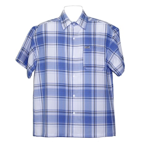青い半袖ボタンアップシャツ BLUEPORT】SHORT SLEEVE OX SHIRT国産半袖オックスフォード
