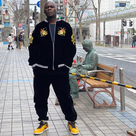 スカジャン Yokosuka刺繍入り 横須賀発祥 SUKAJAN 別珍 ベルベット 龍 ドラゴン セットアップ (SKJ5)