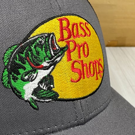 米国アウトドアブランド Bass Pro Shops バスプロショップス 刺繍ロゴ メッシュキャップ (Bps28)