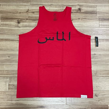 【2XL】 米国製 ダイヤモンドサプライ Diamond Supply Co タンクトップ 赤 Arabic 綿100%