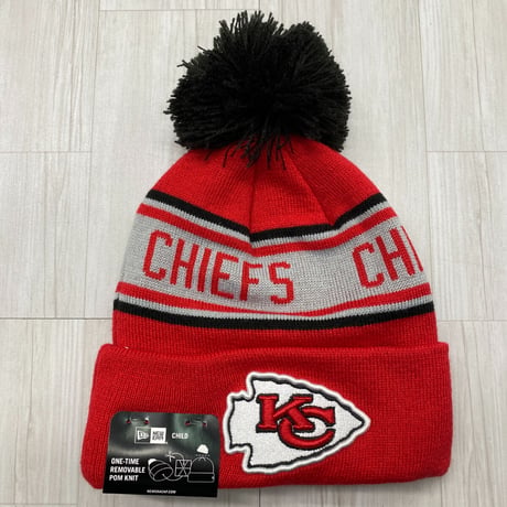 NEWERA USA ニューエラ NFL カンザスシティ チーフス Chiefs ポンポン ニット帽 CHILD