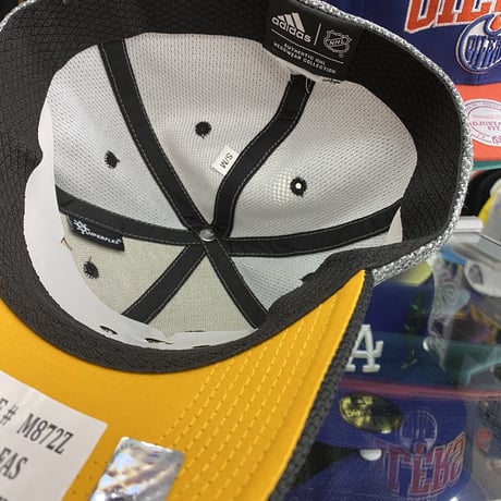 Adidas アディダス NHL ピッツバーグ ペンギンズ ストレッチキャップ アイスホッケー グレー/黒