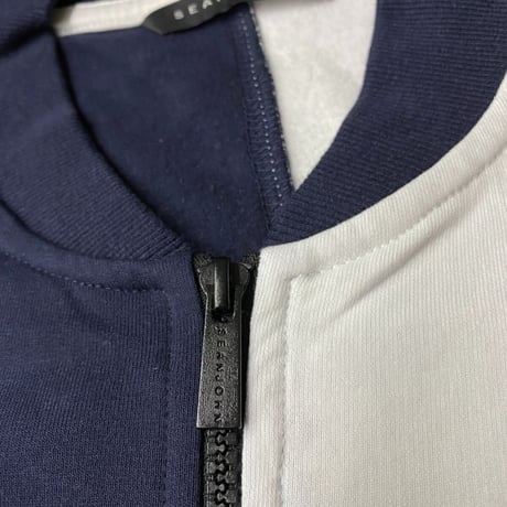 SEANJOHN ショーンジョン ジップアップ スウェット トラック ジャケット 紺 白 パフダディ