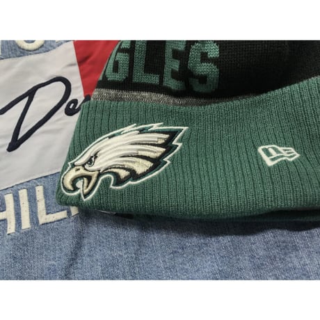 NEWERA ニューエラ NFL フィラデルフィア イーグルス ポンポン ニット帽 フリース