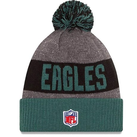 NEWERA ニューエラ NFL フィラデルフィア イーグルス ポンポン ニット帽 フリース