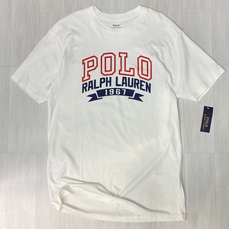 USAモデル POLO RALPH LAUREN ラルフローレン ARCH アーチ型ロゴ Tシャツ 白 (RL5)