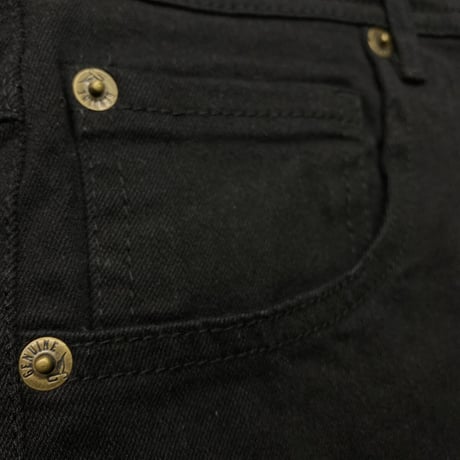 USAブランド GENUINE AUTHENTIC ストレッチ スキニーフィット Skinny バイカーデニム 黒 ジーンズ 1855 (JNS70)
