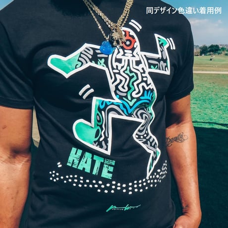 LA発 Positive Wear Clothing ポジティブウェア クロージング Smash Hate Tシャツ (PWT42blu)