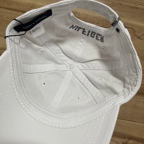 トミーヒルフィガー TOMMY HILFIGER ストラップバック キャップ 白 Sフラッグロゴ (4)