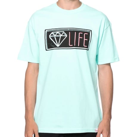 USA製 【M】 Diamond Supply Co ダイヤモンドサプライ 半袖 Tシャツ Neon ネオン DMNDブルー LA