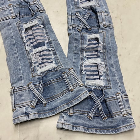 海外限定 KDNK ディーケーエヌケー Stacked Skinny Flare スタックド スキニーフレア ジーンス (JNS46)