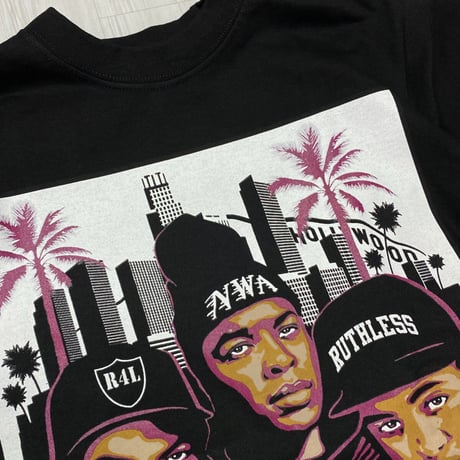 LA発 世界で最も危険なグループ NWA アンダーグラウンド グラフィック ヘビーウェイト Tシャツ (GTS36)