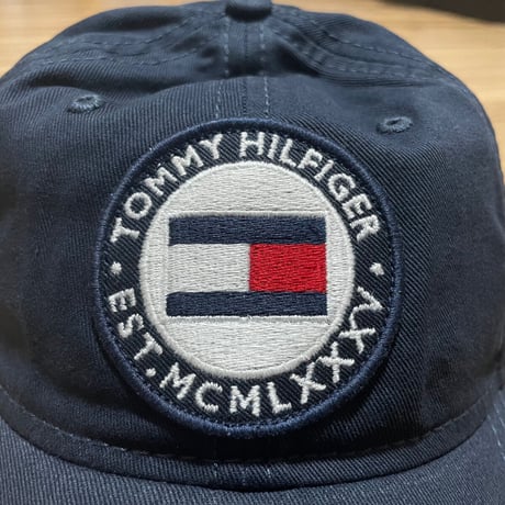 トミーヒルフィガー TOMMY HILFIGER USA ストラップバックキャップ 紺 ラウンドパッチロゴ (16)