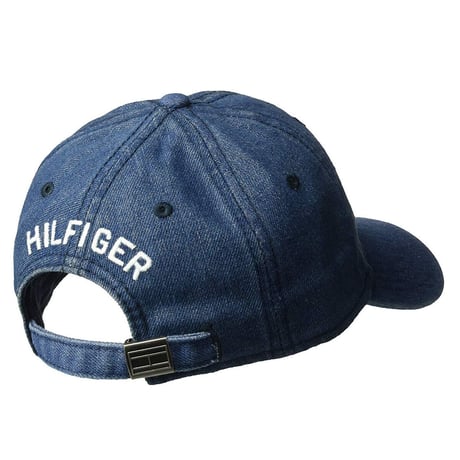 トミーヒルフィガー TOMMY HILFIGER USA ストラップバックキャップ デニム フラッグロゴ (21)