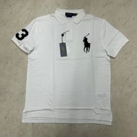 米国仕様 POLO ラルフローレン RALPH LAUREN 半袖 ポロシャツ Big Pony Polo Shirts 白 (RLPS2)