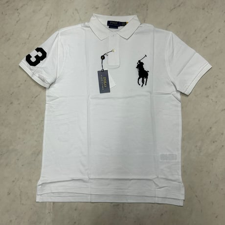 米国仕様 POLO ラルフローレン RALPH LAUREN 半袖 ポロシャツ Big Pony Polo Shirts 白 (RLPS2)