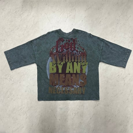 米国発 Stray ストレイ Ｗide & Crop 3/4 Sleeve Tee オーバーサイズ クロップドTシャツ 7分袖 (CropT13)