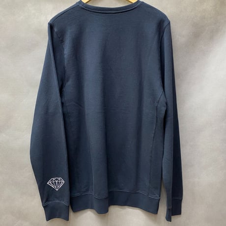 Diamond Supply ダイヤモンドサプライ PEAK クルーネック スウェット ベーシック トレーナー 紺