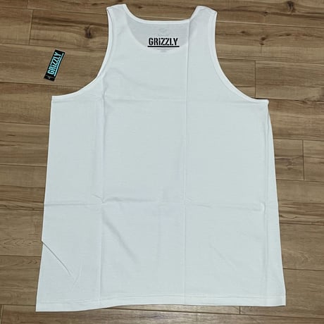 【XL】 米国製 ダイヤモンドサプライ Diamond Supply Co タンクトップ 白 Beware グリズリー