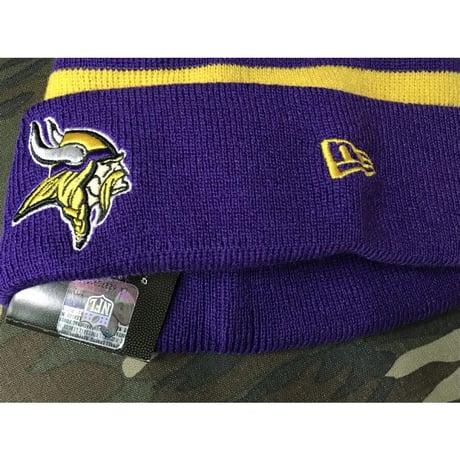 Newera ニューエラ NFL ミネソタ Vikings バイキングス 公式 ニットキャップ アメフト