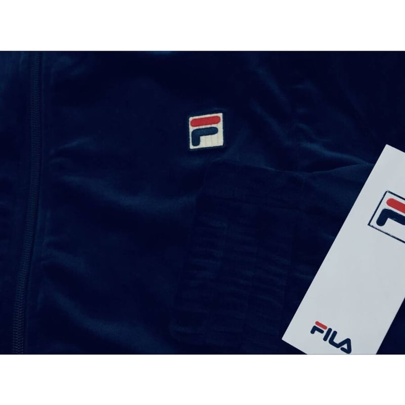 アメリカ限定 FILA フィラ Velour ベロア 上下 セットアップ 紺 