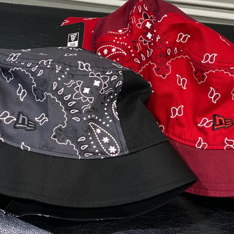 NEWERA ニューエラ ペイズリー バンダナ柄 BUCKET バケットハット 黒