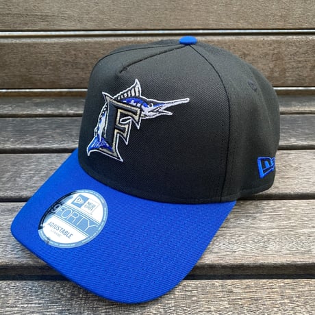 海外限定 Newera ニューエラ 9Forty Aフレーム Marlins フロリダ マーリンズ 25th Anniv スナップバックキャップ (940-258)