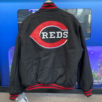 米国仕様 JHデザイン MLB シンシナティ レッズ Reds リバーシブル スタジアムジャケット スタジャン (JH-73)
