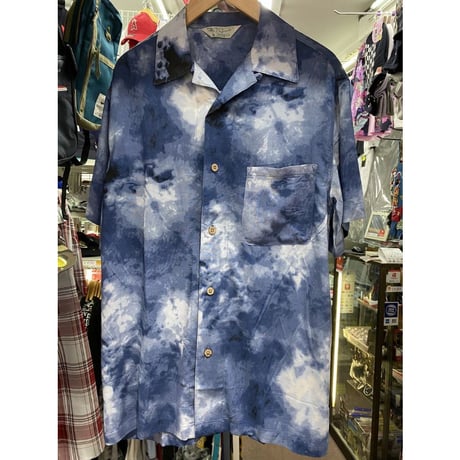 【特別SALE価格】 アロハシャツ ALOHA 半袖 ウォッシュ 染め タイダイ ハワイアン RB-37