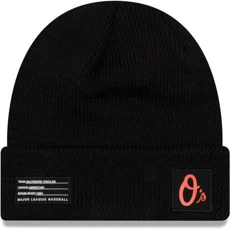 NEWERA ニューエラ MLB ニット帽 ボルティモア Orioles オリオールズ 黒 YOUTH 防寒