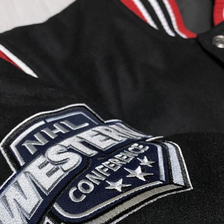 USA限定 JHデザイン NHL シカゴ ブラックホークス BlackHawks リバーシブル スタジャン