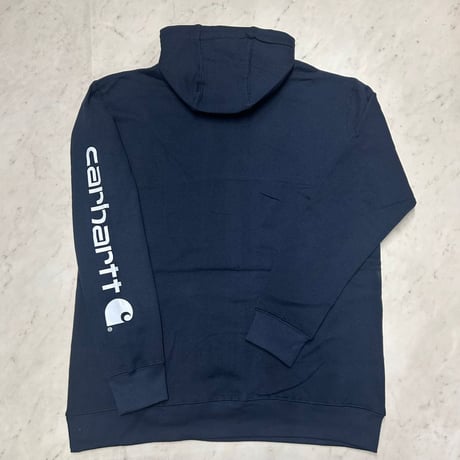 米国仕様 Carhartt USA カーハート ミッドウェイト ルーズフィット Loosefit プルオーバー パーカー 紺 (CHT-H2)