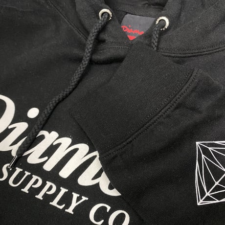 ラスト1  【XL】 ダイヤモンドサプライ Diamond supply co. スウェット 黒 プルオーバー パーカー LA ベーシックロゴ 裏起毛