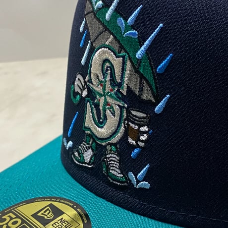 海外限定 NEWERA ニューエラ 59FIFTY Aフレーム Mariners シアトル マリナーズ Cartoon キャップ (25-6)