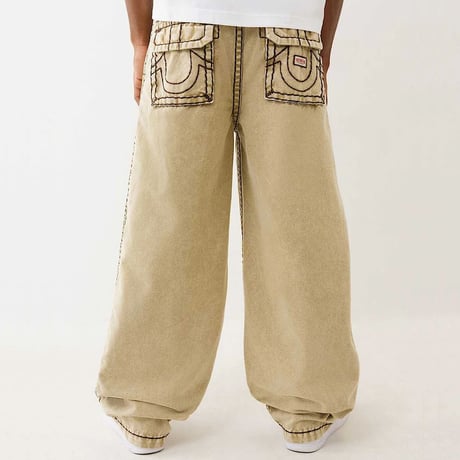 プレミアムジーンズ True Religion トゥルーレリジョン Carpenter Super T Baggy ビッグT カーゴ バギーデニム (JNS247)