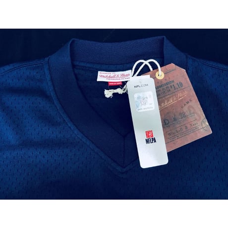 Mitchell&Ness ミッチェル&ネス NFL ダラス Cowboys カウボーイズ Vネック 公式 メッシュシャツ ユニフォーム 紺 アメフト