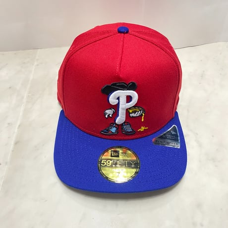 海外限定 NEWERA ニューエラ 59FIFTY Aフレーム Phillies フィラデルフィア フィリーズ Cartoon キャップ (21-5)