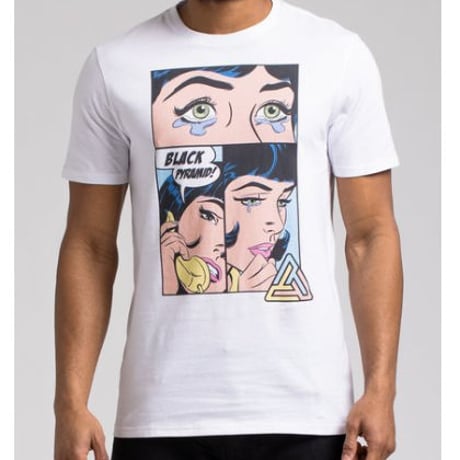 日本未入荷 BLACK PYRAMID ブラックピラミッド SHES CALLING Tシャツ 半袖 ホワイト 白 アメコミ
