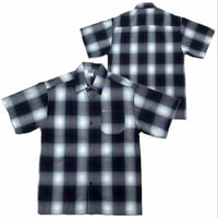 アメリカ製 CALTOP キャルトップ 半袖 オンブレチェックシャツ NAVY SKYBLUE ネイビー スカイブルー (SBS38)