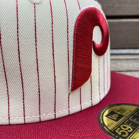 USA限定 Newera 59FIFTY フィラデルフィア フィリーズ Phillies ピンストライプ Maron (21-4)