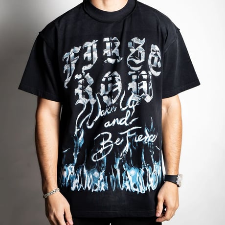 LA発祥 FIRST ROW ファーストロー Wake Up and Be Fierce Crop Tee ヘビーウォッシュ クロップド Tシャツ (CropT30)