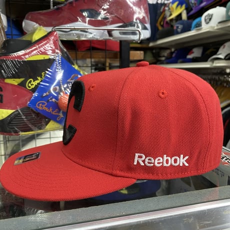 【S/M】 Reebok リーボック Flames カルガリー フレームス BIGロゴ NHL フレックスキャップ